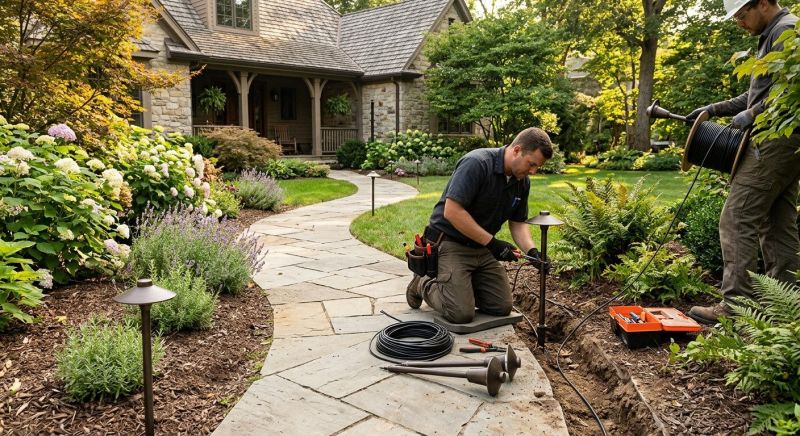 Walkway Lighting Installation in Kansas City, KS